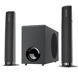 $75.97 – Assistrust 2.1CH Sound Bar with Subwoofer, 110W Home Theater Sound System Drops to a Record Low Price at Woot via Amazon