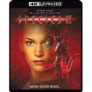 $16.49 – Species II – Collector’s Edition 4K Ultra HD + Blu-ray 4K UHD at  on Amazon.com
