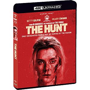 $12.99 – The Hunt – 4K Ultra HD + Blu-ray  at Amazon.com
