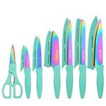 $12.99 – 13-Piece KATISUN Titanium Kitchen Knife Set w/ Blade Guards (2 Colors) –  + Free Shipping w/ Prime or on $35+