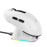$14.94 – Solakaka SM820 24000-Dpi Wireless Gaming Mouse w/ RGB Charging Dock & PAW3311 Sensor (White) – Lowest Price Ever at Amazon