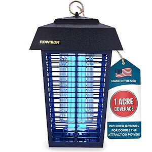 $34.99 – Flowtron 1-Acre 40W UV Outdoor Electric Bug Zapper w/ 5600V Grid & Mosquito Attractant (Midnight Black) – + Free Shipping w/ Prime or on $35+