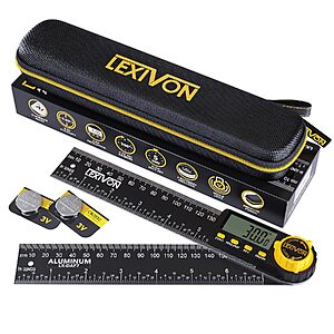 $17.00 – LEXIVON Digital Angle Finder Gauges: 5″ $17, 7″ $20, 10″ $28 & More + Free Shipping w/ Prime or on $35+