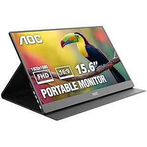 $49.99 – * | 15.6″ AOC 16T20 FHD 60Hz IPS Portable Monitor at Amazon