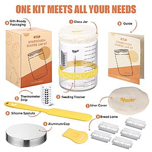 $7.49 – Koackl 40-Oz Sourdough Bread Starter Kit – Lowest Price Ever on Amazon with Free Shipping