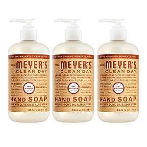 $8.58 – 3-Pack 12.5-Oz Mrs. Meyer’s Clean Day Liquid Hand Soap (Oat Blossom) –  with S&S + Free Shipping w/ Prime or on $35+