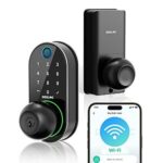 $43.39 – DESLOC D212 WiFi Fingerprint Door Knob Lock (Black) –  + Free Shipping