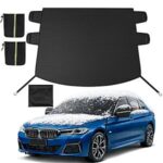 $11.99 – Instraella Car Windshield Snow Cover w/ Side Mirror Covers & Anti-Theft Door Flaps (Black) — Lowest Price Ever on Amazon