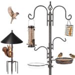 $25.40 – ERYTLLY 87″ Wild Bird Feeding Station Kit w/ Squirrel Guard Baffle, Suet Cage & Tube Feeder  + Free Shipping