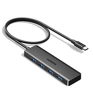 $8.98 – 3.3′ 4-Port Ugreen USB-C to USB-A 3.0 Hub (5Gbps) + Free Shipping w/ Prime or on $35+