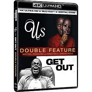 $14.99 – Us / Get Out Double Feature 4K UHD + Blu-ray + Digital Now  at Amazon.com