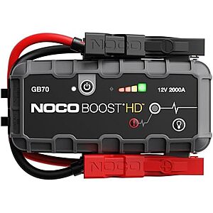 $139.99 – * | NOCO Boost GB70 2000A UltraSafe Jump Starter, 12V Lithium Battery Booster at Amazon