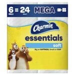 $5.22 – or less S&S Charmin Essentials Soft Toilet Paper 6 Mega = 24 Reg Rolls, 330 sheets per roll