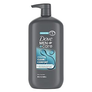 $6.82 – SnS * | 30-Oz DOVE MEN + CARE Body + Face Wash (Hydrating Clean Comfort) at Amazon