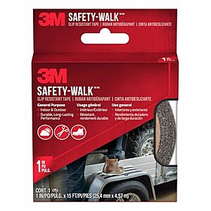 $10.06 – SnS, AC  | 2 × 3M Safety-Walk Slip Resistant Tape, 1 in x 15 ft ($5.03 each) at Amazon
