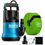 $47.99 – Seesii 1HP 4755 GPH Submersible Water Pump w/ 23′ Hose  + Free Shipping