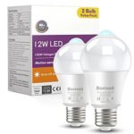 $9.09 – Motion Sensor Light Bulbs, 12W(100W Equivalent) A19 E26 5000K Auto On/Off | Dusk to Dawn Activated Security Indoor Outdoor Light Bulb 120V, 2 Pack –  with Coupon Code D2M3VP47
