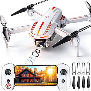 $19.99 – Pallton X80 1080P FPV Foldable RC Drone w/ Camera, 2 Batteries & Remote Controller (Phantom Grey) – + Free Shipping