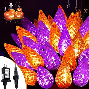 $8.49 – 240-Count 78′ C6 LED Halloween String Lights (Orange & Purple) –  + Free Shipping w/ Prime or on $35+