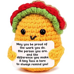 $2.69 – Handmade Crochet Tiny Taco Stress Relief Desk Toy  + Free Shipping w/ Prime or on $35+