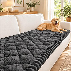 $14.99 – NILIOH 27.6″x59″ Non-Slip Quilted Dog Couch Cover –  + Free Shipping w/ Prime or on $35+