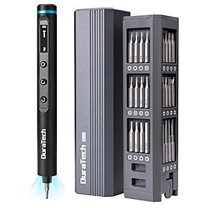 $19.99 – , Amazon – DURATECH USB-C rechargeable 49-IN-1 Mini Precision Electric SAE Screwdriver Set