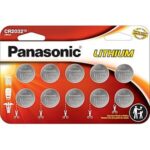 $6.49 – * | 10-Pk Panasonic CR2032 3V Lithium Coin Cell Batteries at Amazon