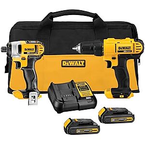 $129.00 – $129* | DeWALT 20V MAX Cordless Drill + Impact Driver Combo Kit at Amazon