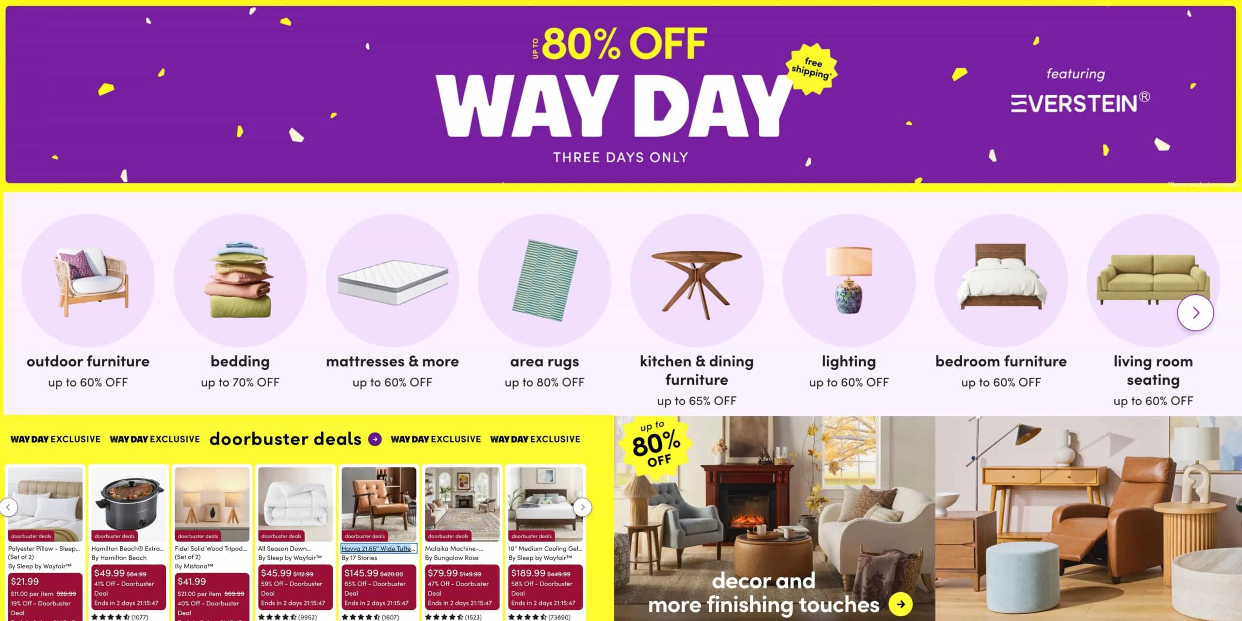 Wayfair Way Day Sale promotion banner