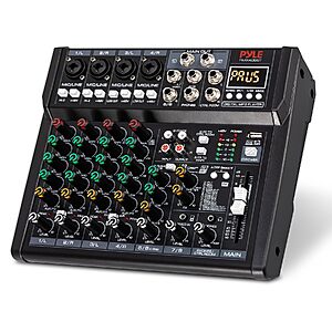 $80.99 – Pyle PMX408ST 8-Channel Studio Mixer w/ Bluetooth, USB, DSP Effects & +48V Phantom Power on Sale for  + Free Shipping