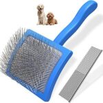 $4.98 – 2-Piece Slicker Brush for Dogs & Pet Comb Grooming Kit w/ Extra Long Pins (Blue, Large) —  + Free Shipping w/ Prime or on $35+