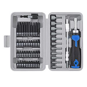 $13.29 – : Apollo Tools 54-Piece Screwdriver & Nut Driver Bit Set, Blue/Gray DT 9025 at Amazon