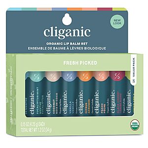 $7.99 – 8-Count Cliganic Organic Lip Balm Set (Assorted Flavors)  w/ S&S + Free Shipping w/ Prime or on $35+