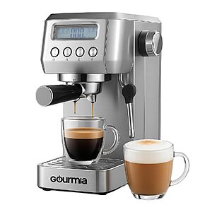 $87.82 – Gourmia GCM3110 Slim 20-Bar Espresso Machine with LCD Screen, Milk Frother & 43-Oz Tank at Amazon