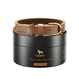 $22.89 – Noah & Paw Oil-Wax Leather Dog Collars (Various Sizes & Colors)  + Free Shipping w/ Prime or on $35+