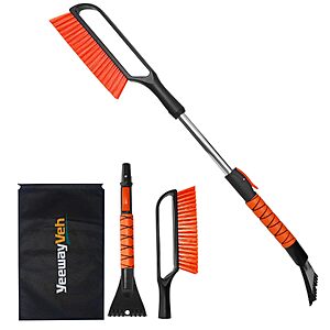 $8.39 – 35″ YeewayVeh 2-in-1 Car Snow Brush & Ice Scraper (Orange)  + Free Shipping w/ Prime or on $35+