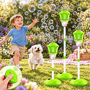 $14.29 – EagleStone Remote Bubble Automatic Standing Bubble Maker –  AC