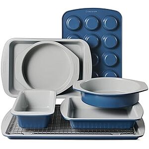 $45.67 – | Tramontina Rise 8-Pc Ceramic Non Stick Baking Pans Set at Amazon