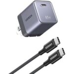$23.99 – * | UGREEN Nexode Air 65W USB C GaN Wall Charger + 3.3′ Cable at Amazon