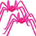 $6.99 – 2-Pack 5′ Halloween Giant Hairy Spider Decorations (Pink) – Now  with 50% off and Free Shipping with Prime or on $35+