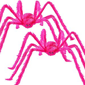 $6.99 – 2-Pack 5′ Halloween Giant Hairy Spider Decorations (Pink) – Now  with 50% off and Free Shipping with Prime or on $35+