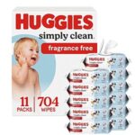 $11.88 – 11-Pack Huggies Simply Clean Unscented Baby Wipes (704-Count)  w/ S&S + Free Shipping w/ Prime or on $35+
