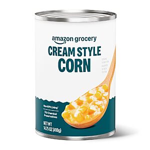 $0.63 – 14.75-Oz Amazon Grocery Canned Cream Style Corn  w/ S&S + Free Shipping w/ Prime or on $35+