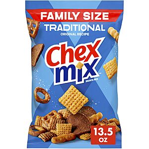 $2.77 – Traditional Chex Mix, Original Recipe, Family Size, 12.5 oz –  After Coupon & Subscribe & Save @ Amazon