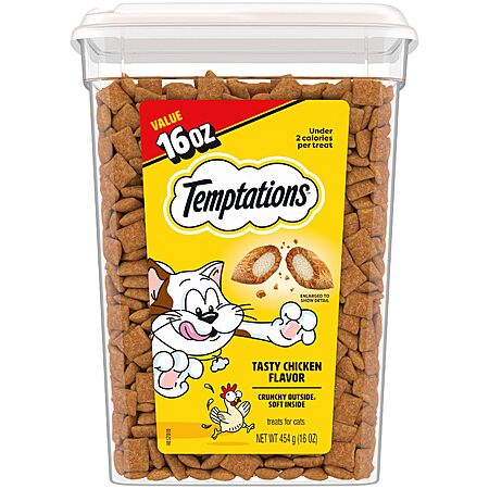 S&S AMZ Temptations Cat Treats bag with chicken and cookout flavors