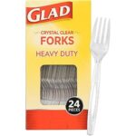 $1.51 – 24-Count Glad Crystal Clear Plastic Forks at Record Low Price with Subscribe & Save on Amazon