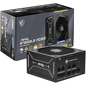 $69.99 – | MSI MAG A750GLS PCIE5, Fully Modular Compact Gaming 750W Power Supply at Amazon