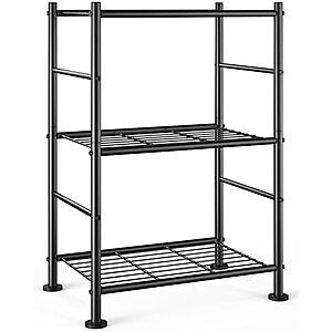 3-Tier Storage Organizer Shelf in black