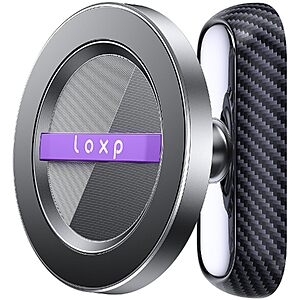 LOXP 360° Rotating MagSafe-Compatible Magnetic Golf Cart Phone Mount in black