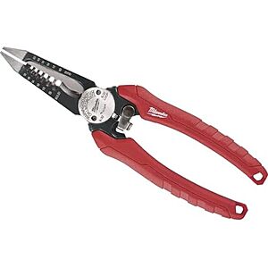 7.75" Milwaukee Combination Electricians 6-in-1 Wire Strippers Pliers
